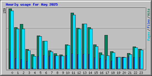 Hourly usage for May 2025
