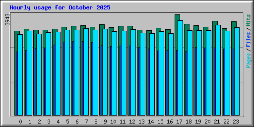 Hourly usage for October 2025