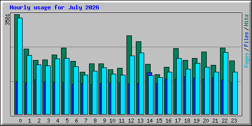 Hourly usage for July 2026
